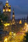 Princes Street, Night Time, Edinburgh